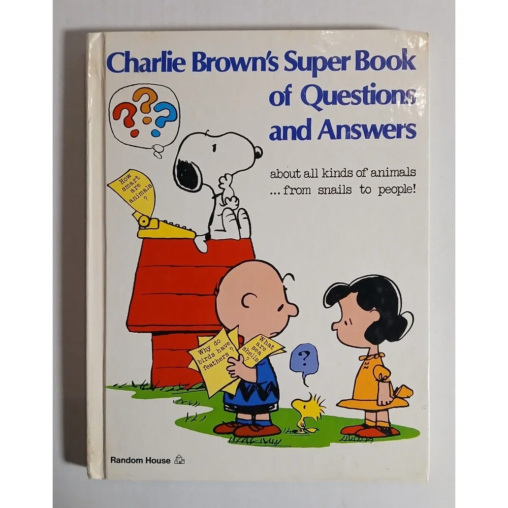 Charlie Brown's Super Book of Questions and Answers 1976 Hard Back Book